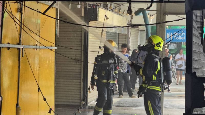 Stalls damaged in Naka Market fire
