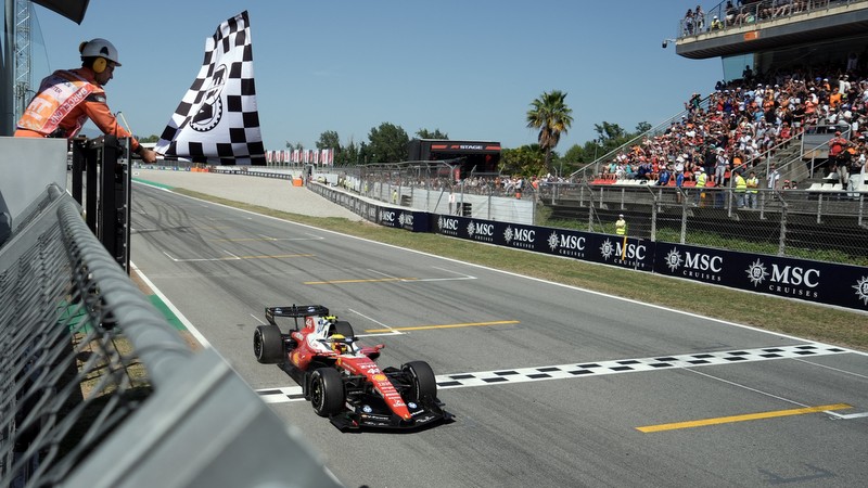 Hamilton claims his first Ferrari win at Barcelona Grand Prix