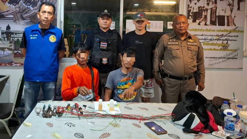 Two caught stealing wire from housing estate office