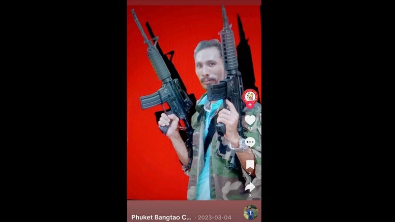 Police investigate weapons shown in charity post