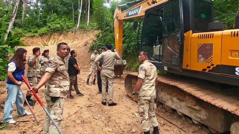 Officials probe illegal road cut through Kamala hills