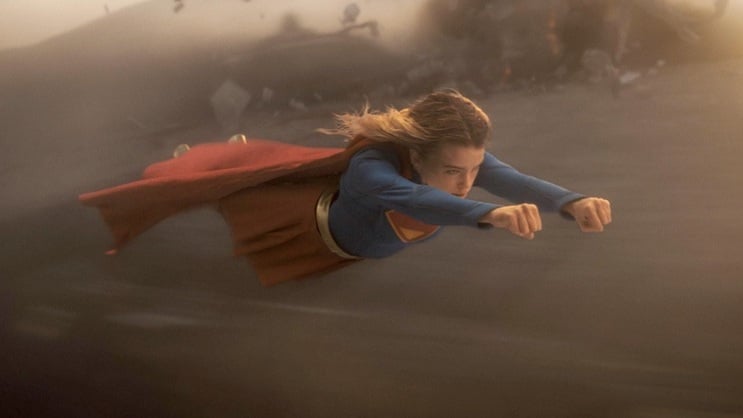 Supergirl flies the DC flag with pride
